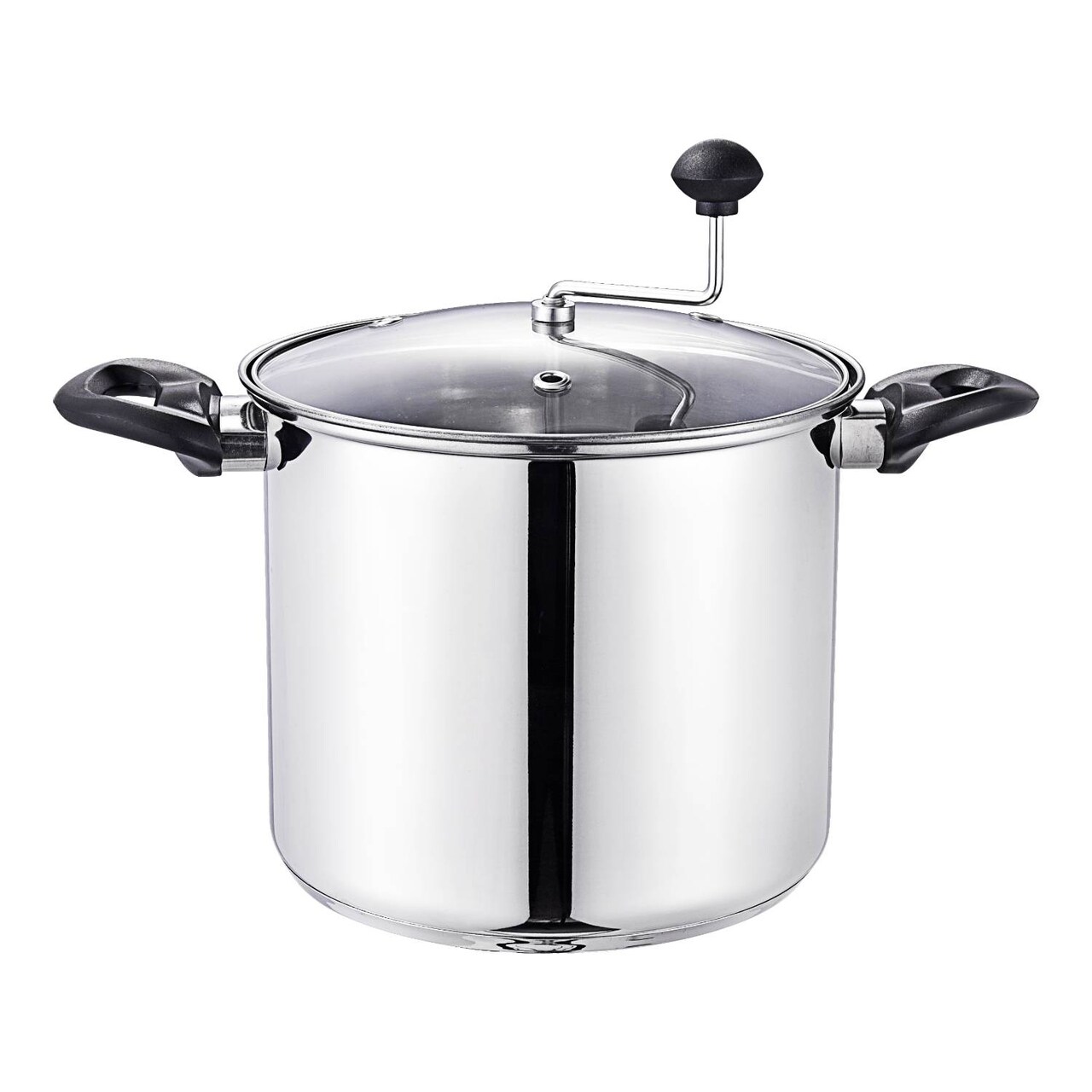 Lehman's Manual Stovetop Popcorn Popper, Stainless Steel Popcorn Maker with Stirring Rod, No Measuring Needed, Doubles as Cooking Pot